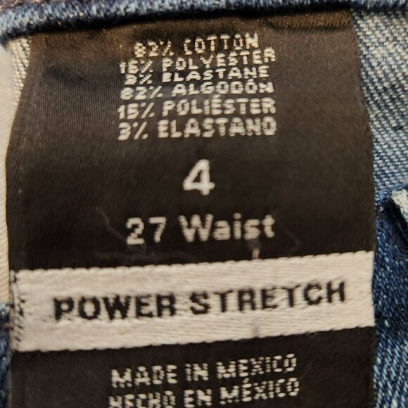 MOSSIMO High Rise Power Stretch Jegging Crop Jeans Medium Blue Size 4 - Picture 6 of 7